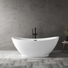 Manufacturer Ingot-Shaped Freestanding Acrylic Bathtub TW-6673