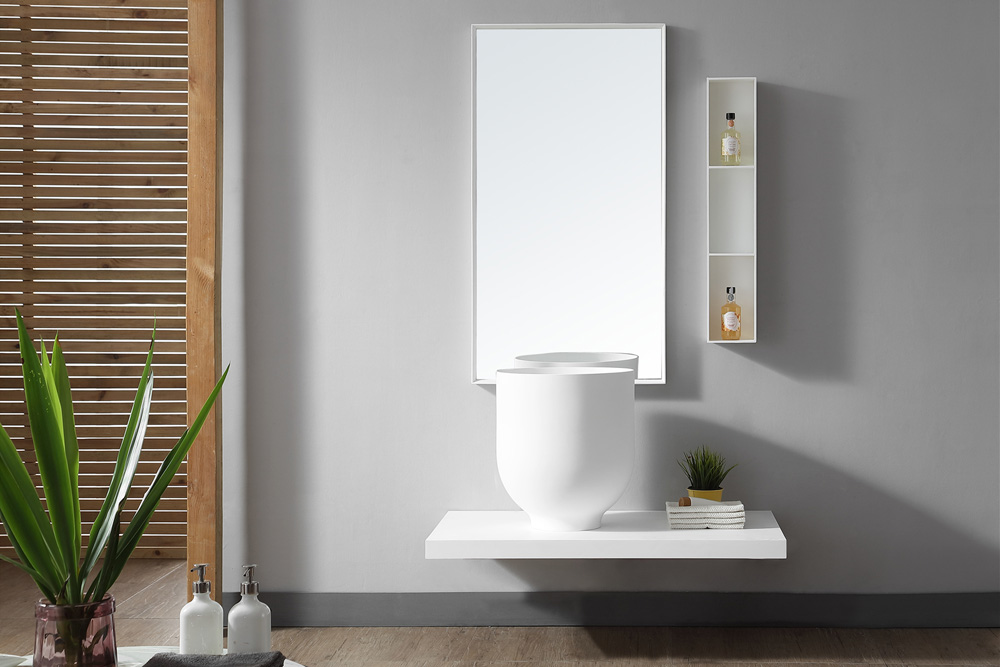 Wall Mounted Hanging Solid Surface Wash Basin XA-T58