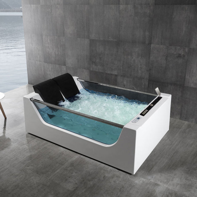 Freestanding 2 Person Whirlpool Massage Function Acrylic Bathtubs XA-010