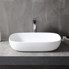 China Wholesale Factory Oval Above Counter Top Solid Surface Wash Hand Basin TW-A102
