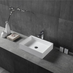 Manufacturer Rectangle Above Counter Top Resin Stone Wash Basin XA-A32C