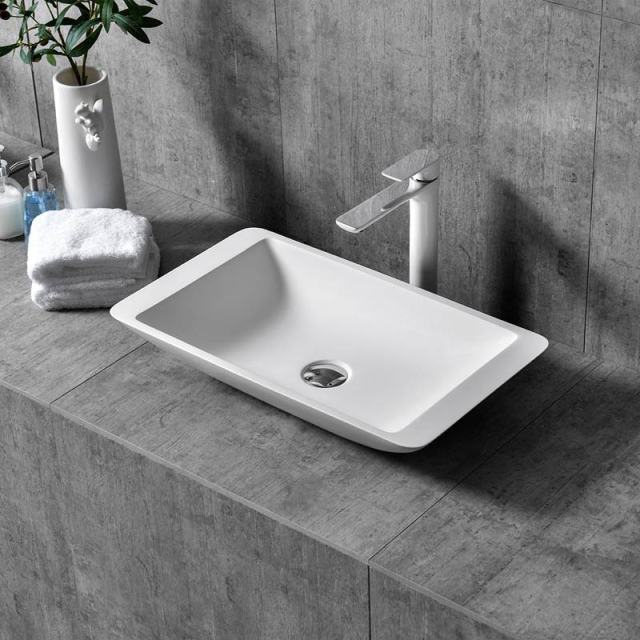 Exporter Rectangle Above Counter Top Artificial Stone Bathroom Basin XA-A22
