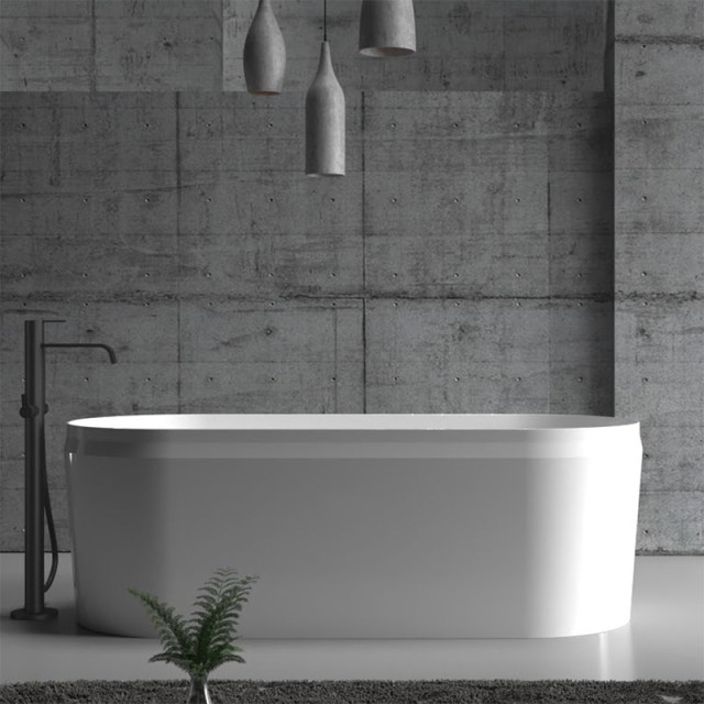 China Wholesale Factory Oval Freestanding Artificial Stone Bathtub XA-8858