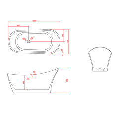 Factory Wholesale Oval Freestanding Acrylic Bathtub XA-169