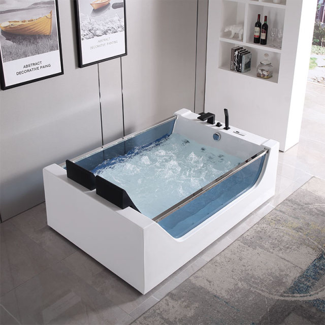 Freestanding 2 Person Whirlpool Massage Function Acrylic Bathtubs XA-010