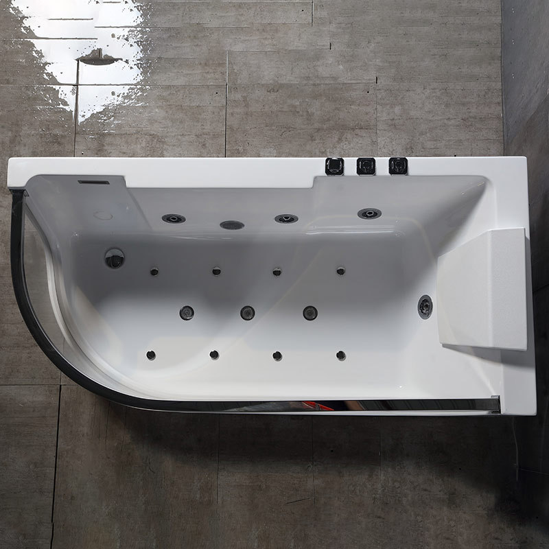 Corner Freestanding Whirlpool Massage Function Acrylic Bathtubs XA-036