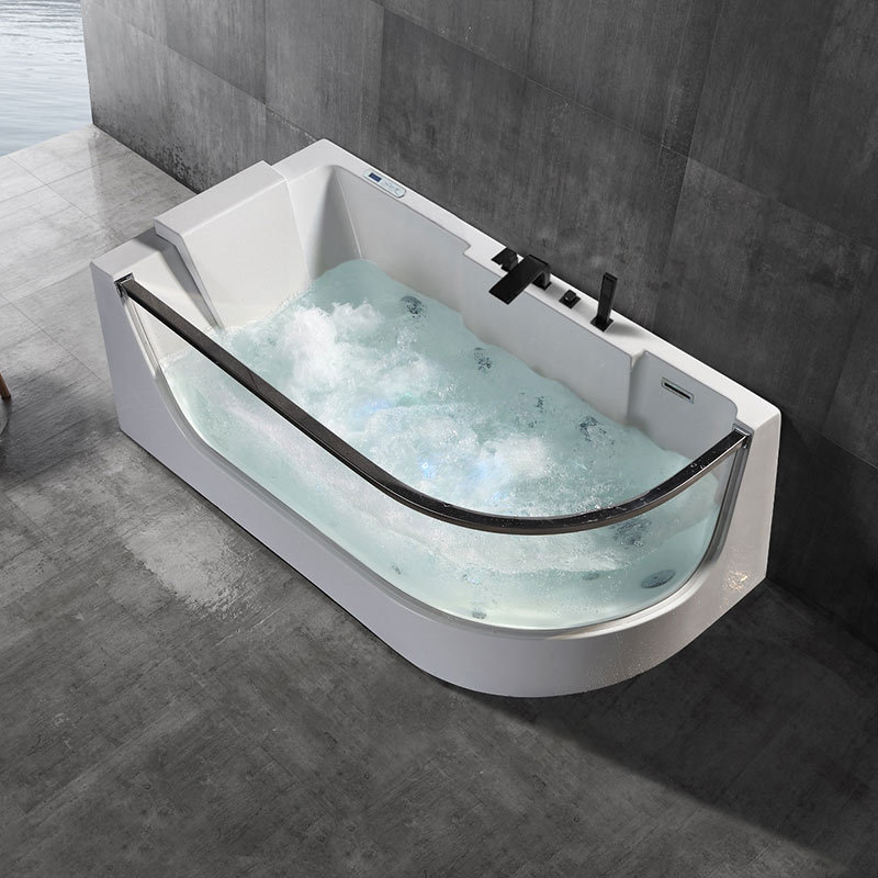 Corner Freestanding Whirlpool Massage Function Acrylic Bathtubs XA-036