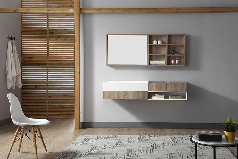 Single Under Counter Sink Wall Mounted Hanging Bathroom Vanity Cabinet TW-1017