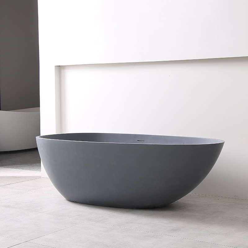 Textured Stone Freestanding Artificial Stone Bathtub XA-8806G