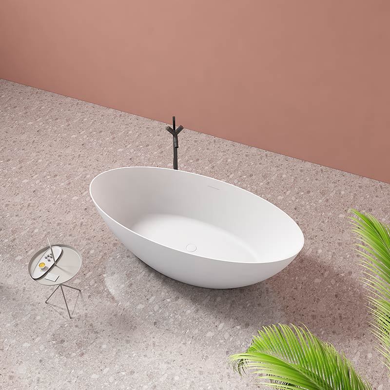 Large Oval Freestanding Artificial Stone Bathtub TW-8612