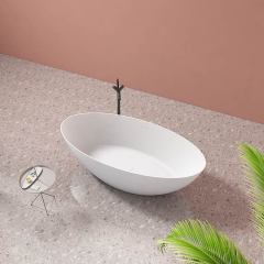 Large Oval Freestanding Artificial Stone Bathtub TW-8612