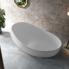 Unique Design Big Oval Freestanding Artificial Stone Bathtub TW-8662