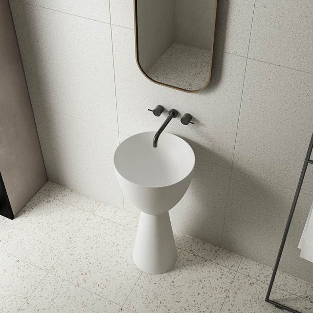 Wholesale High End Quality Round Freestanding Pedestal Sink Bathroom Wash Basin TW-Z361