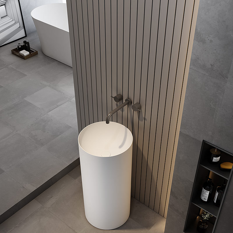 Popular Wholesale Designer Round Freestanding Pedestal Bathroom Wash Basin TW-Z201