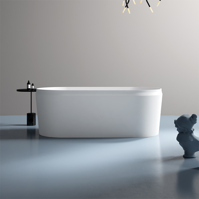 Wholesale Fashion New Style Oval Freestanding Artificial Stone Bathtub TW-8631