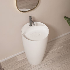 Hot Style Wholesale Round Freestanding Pedestal Sink Bathroom Wash Basin TW-Z213