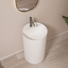 Wholesale Fashion Round Freestanding Pedestal Sink Bathroom Wash Basin TW-Z217