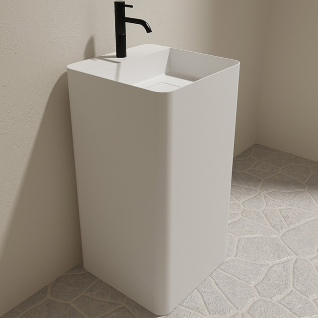 China Wholesale Factory Square Freestanding Pedestal Sink Bathroom Wash Basin TW-Z232