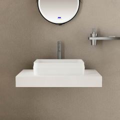 Supplier Rectangle Above Counter Top Corian Bathroom Sink TW-8636A