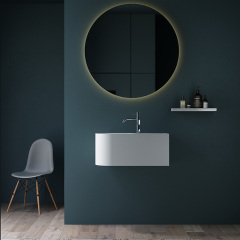 Hot Style Wholesale Wall-Mount Hung Artificial Stone Wash Basin Single Bathroom Sink TW-G901A