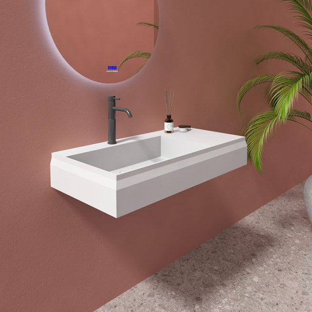 Wall-Mount Corian Single Bathroom Sink TW-8635GAAA