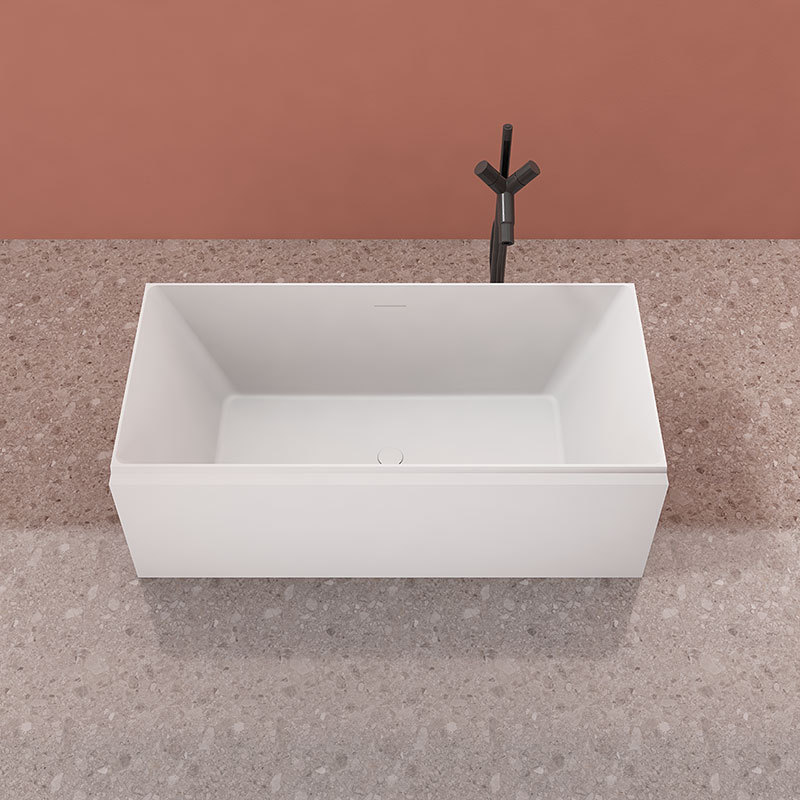 Rectangle Freestanding Solid Surface Soaking Bathtub TW-8635