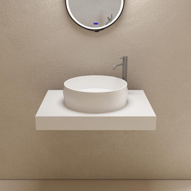 Manufacturer Round Above Counter Top Corian Bathroom Sink TW-8639A