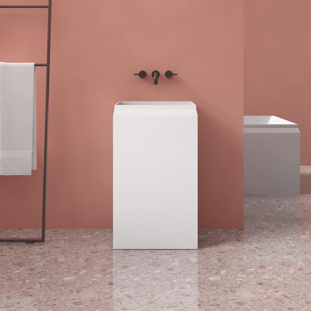 Wholesale High End Quality Rectangle Freestanding Pedestal Sink Bathroom Wash Basin TW-8635Z