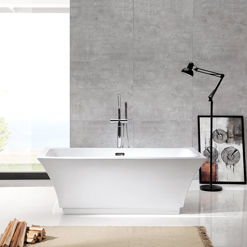 Supplier Rectangle Freestanding Acrylic Bathtub XA-186