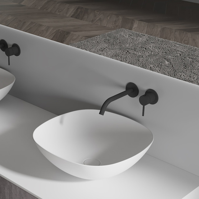 Wholesale Fashion Square Above Counter Top Solid Surface Wash Basin TW-A106