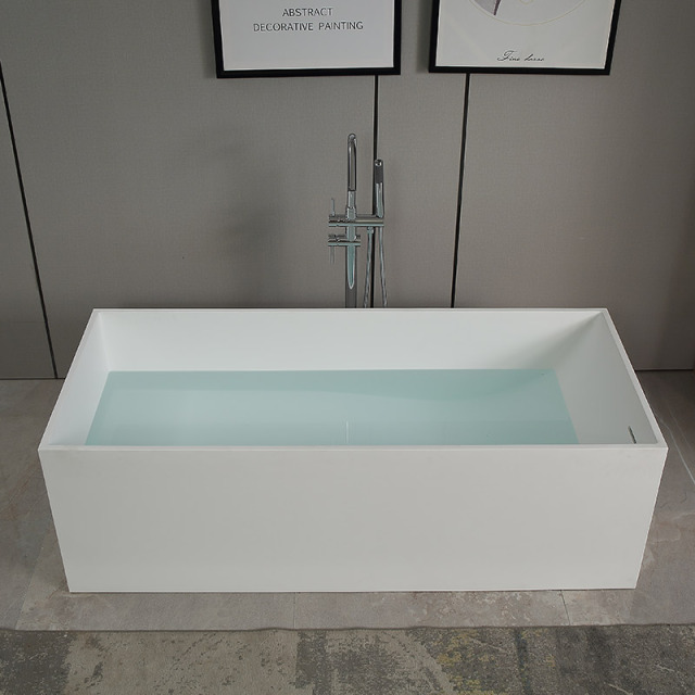 Factory Supply Quality Assurance Rectangle Freestanding Artificial Stone Bathtub XA-8872
