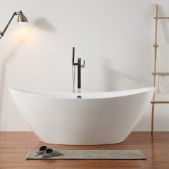 Manufacturer Oval Ingot-Shaped Freestanding Acrylic Bathtub TW-6676
