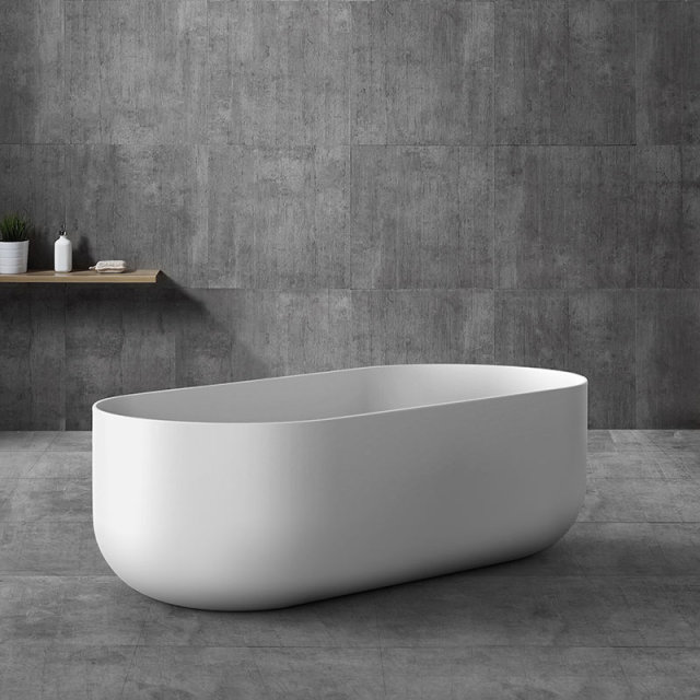 Wholesale High End Quality Oval Freestanding Stone Resin Bathtub XA-8822