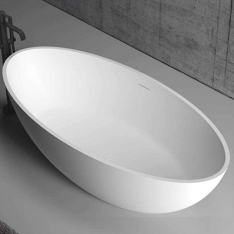 China Wholesale Factory Colorful Oval Freestanding Artificial Stone Bathtub XA-8803