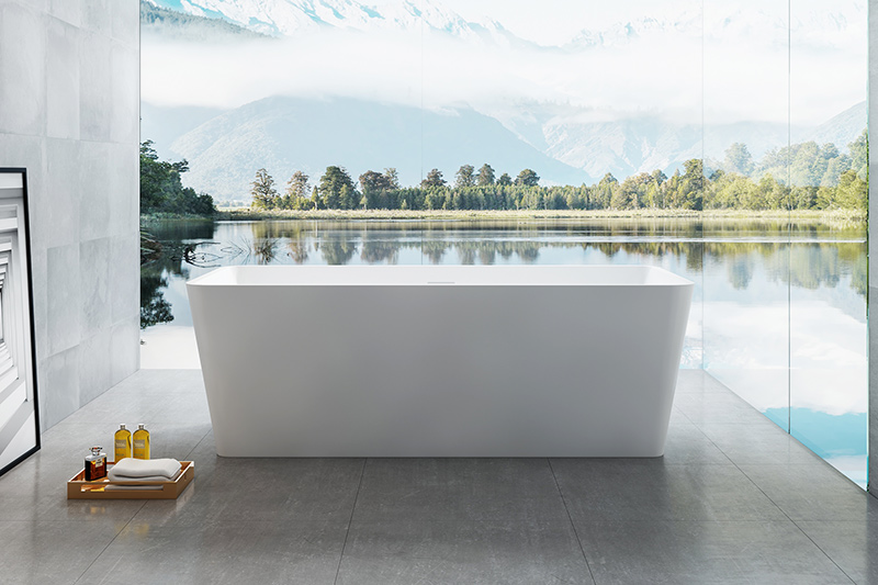 New Design Rectangle Freestanding Pure Acrylic Bathtub XA-179