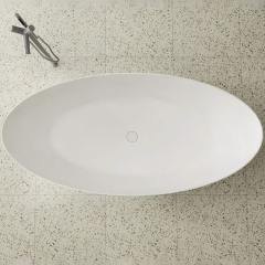 Supplier Egg-shaped Freestanding Artificial Stone Bathtub XA-8863