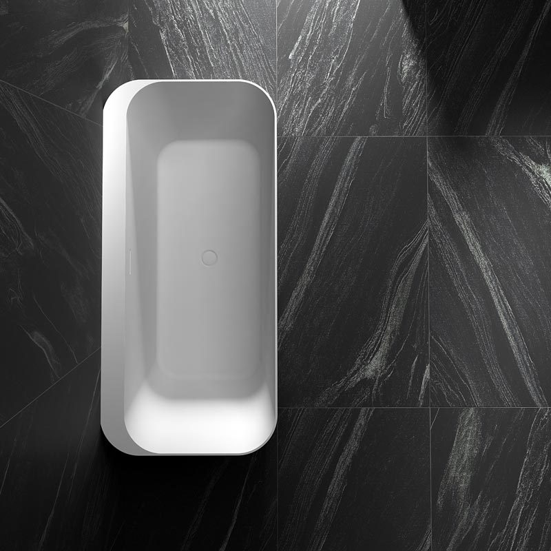 Wholesale Fashion Rectangle Freestanding Back To Wall Acrylic Bathtub TW-7608