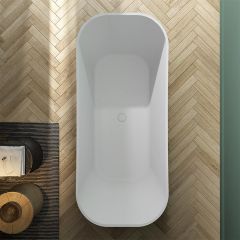 High Quality Rectangle Freestanding Artificial Surface Illuminated Bathtub With Lights TW-8617