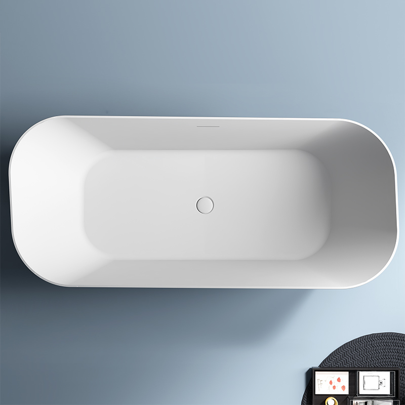 Rectangle Unique Design Freestanding Artificial Stone Bathtub TW-8615