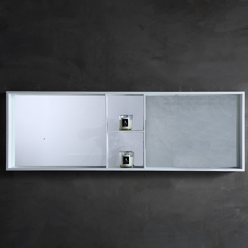Popular Wholesale Designer Wall Mounted Bathroom Mirror With Shelf Cabinet XA-M22
