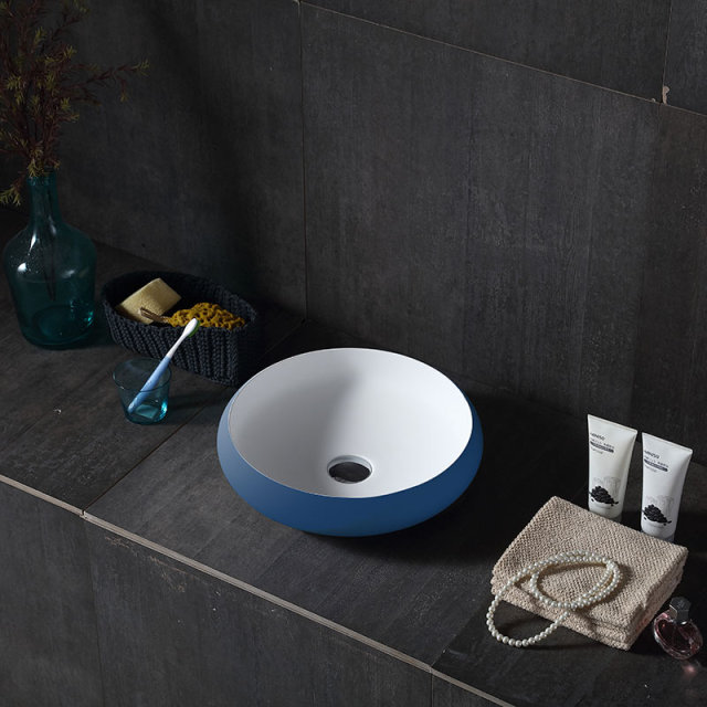 Wholesale High End Quality Colorful Round Above Counter Top Wash Basin XA-A70