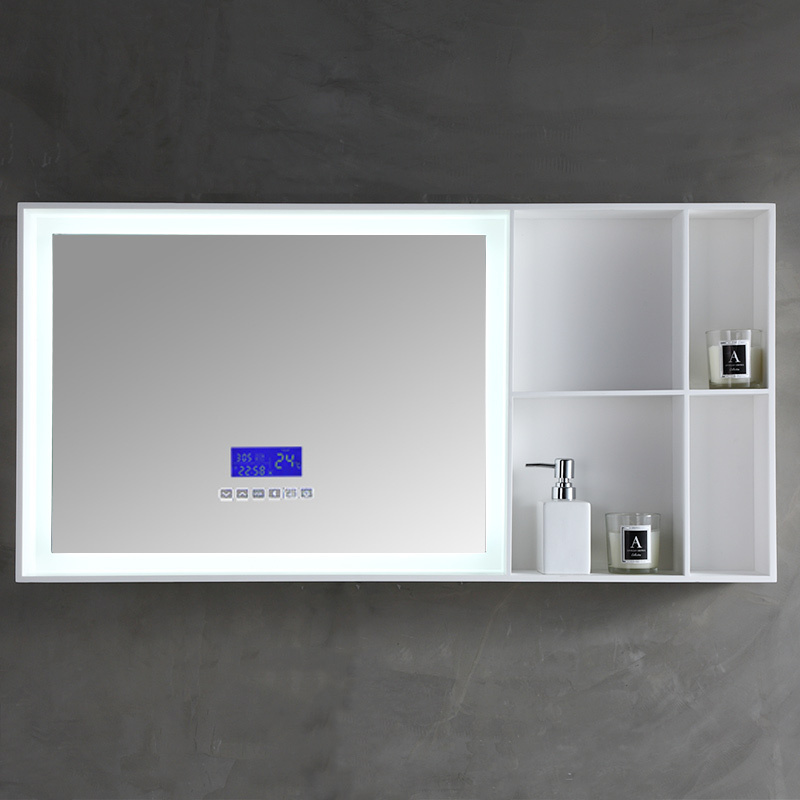 Popular Wholesale Designer Wall Mounted Bathroom Mirror With Shelf Cabinet XA-ML92
