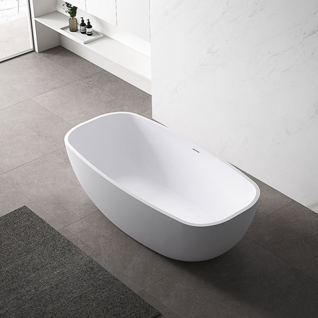 Factory Supply Quality Assurance Oval Freestanding Artificial Stone Bathtub XA-8802