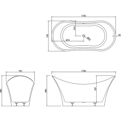 Wholesale Price Oval Freestanding Stone Resin Bathtub XA-8821