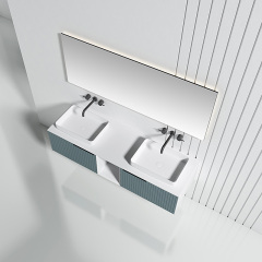 Wholesale Price Double Counter Top Sink Wall Mounted Bathroom Cabinet WBL-6015