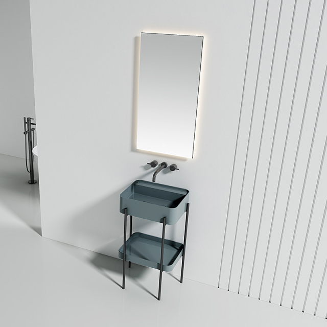 Console Sink With Shelf Floor Bathroom Cabinet WBL-9701