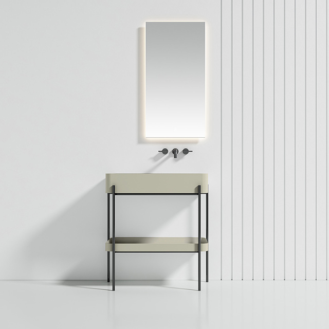 Console Sink With Shelf Freestanding Bathroom Cabinet WBL-9702