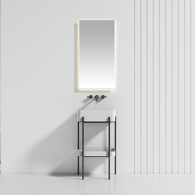 Console Sink With Shelf Floor Bathroom Cabinet WBL-9701