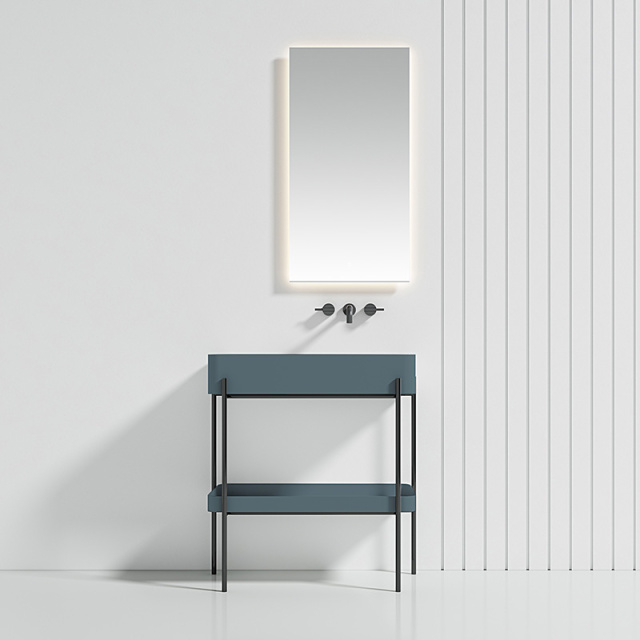 Console Sink With Shelf Freestanding Bathroom Cabinet WBL-9702