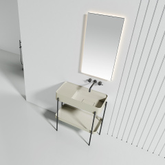 Console Sink With Shelf Freestanding Bathroom Cabinet WBL-9702